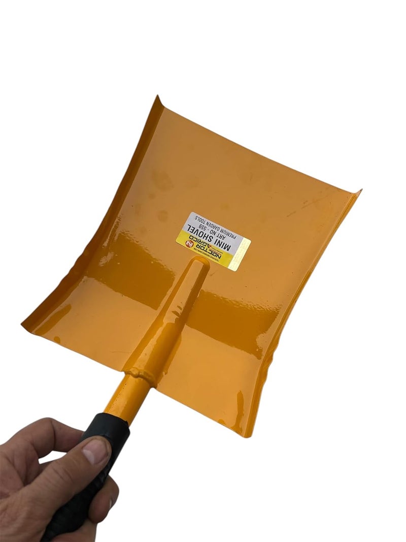 MEC Heavy Duty Metal Dust Pan with Rubber Grip Long Handle Export Quality High Carbon Steel Dustpan for Indoor Outdoor Sweeping Tool Suitable for Cleaning Garden Lawn HouseholdOffice Use - Image 4