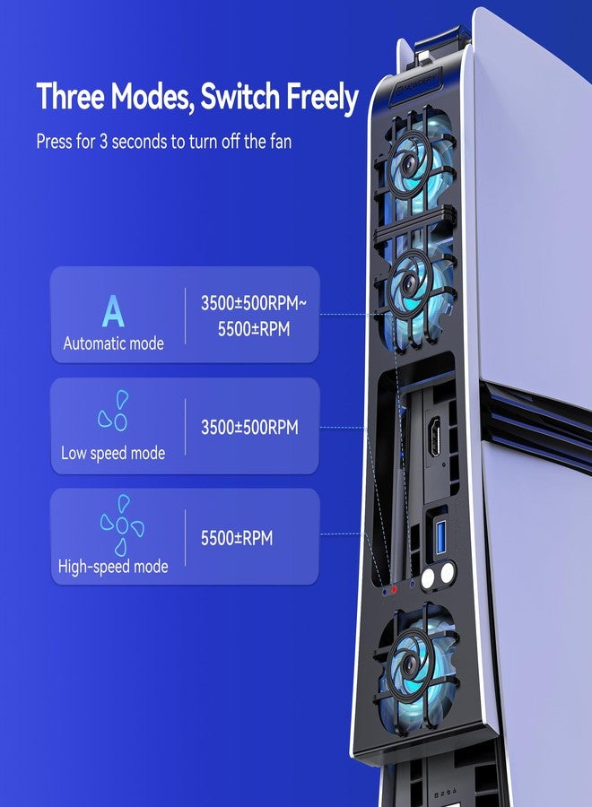 نيودري مروحة تبريد NEWDERY لملحقات P5 Pro، مروحة تبريد هادئة مطورة مع سرعة تلقائية، منفذ USB 3.0 للتحكم وإضاءة RGB، حصريًا لهاتف P5 Pro - Image 4