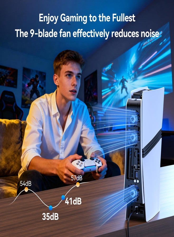 نيودري مروحة تبريد NEWDERY لملحقات P5 Pro، مروحة تبريد هادئة مطورة مع سرعة تلقائية، منفذ USB 3.0 للتحكم وإضاءة RGB، حصريًا لهاتف P5 Pro - Image 5