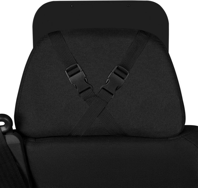 lionelo Sett Baby Car Mirror, Black Carbon, Rear-Facing Child Seat Viewing Mirror, 24.8 x 17.5 cm, 360° Adjustable, Shatterproof ABS/Acrylic Glass, Headrest Mount - Image 4