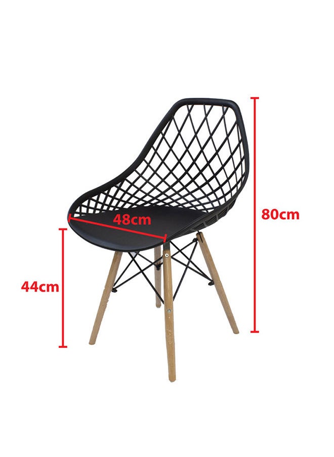 JILPHAR FURNITURE Jilphar Fiber Plastic  Dining Chair  with Wooden Legs JP1039A  - Image 1