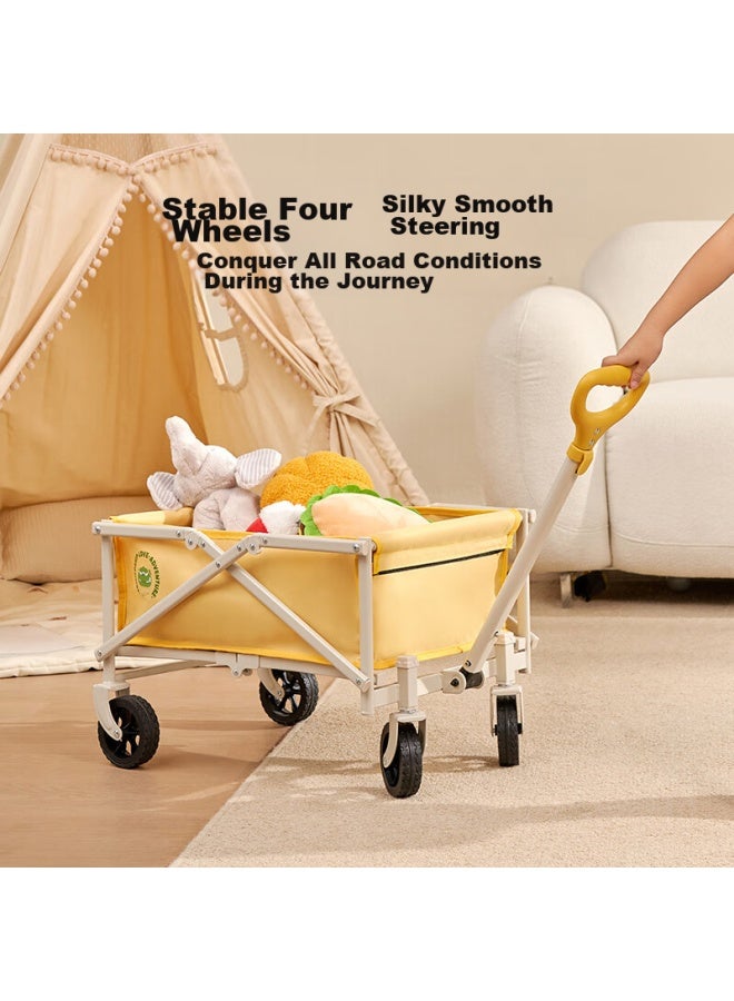 JD.com Jd Jingzao Mini Children's Camping Cart, Outdoor Camping Cart, Foldable, Washable, Small Push Cart, Pull Cart, Little Brown Bear - Image 5