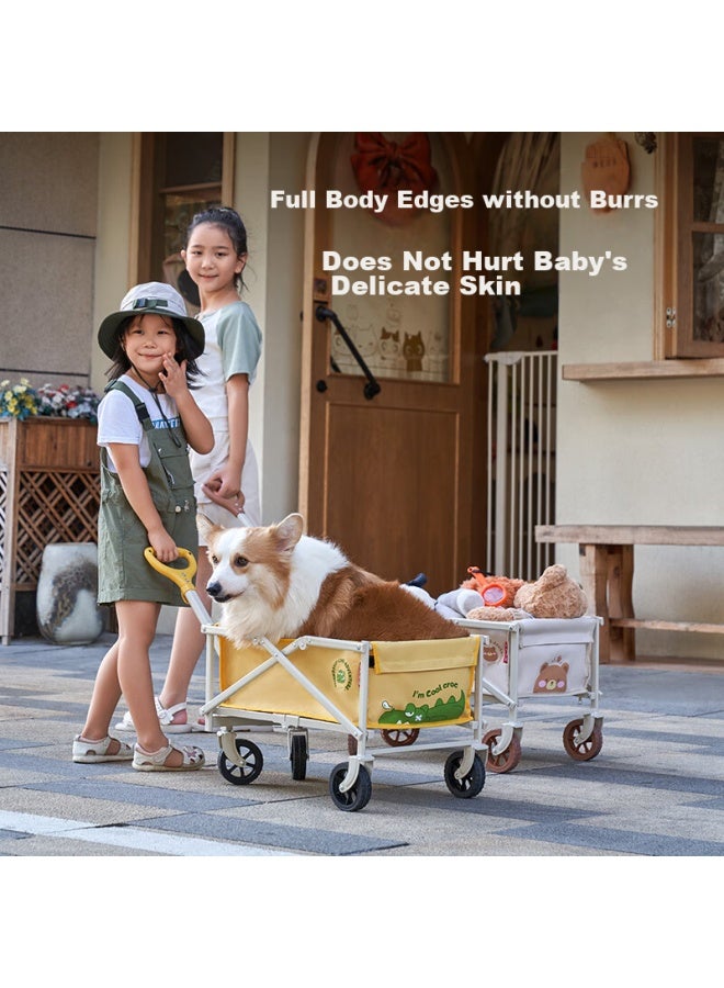 JD.com Jd Jingzao Mini Children's Camping Cart, Outdoor Camping Cart, Foldable, Washable, Small Push Cart, Pull Cart, Little Brown Bear - Image 4