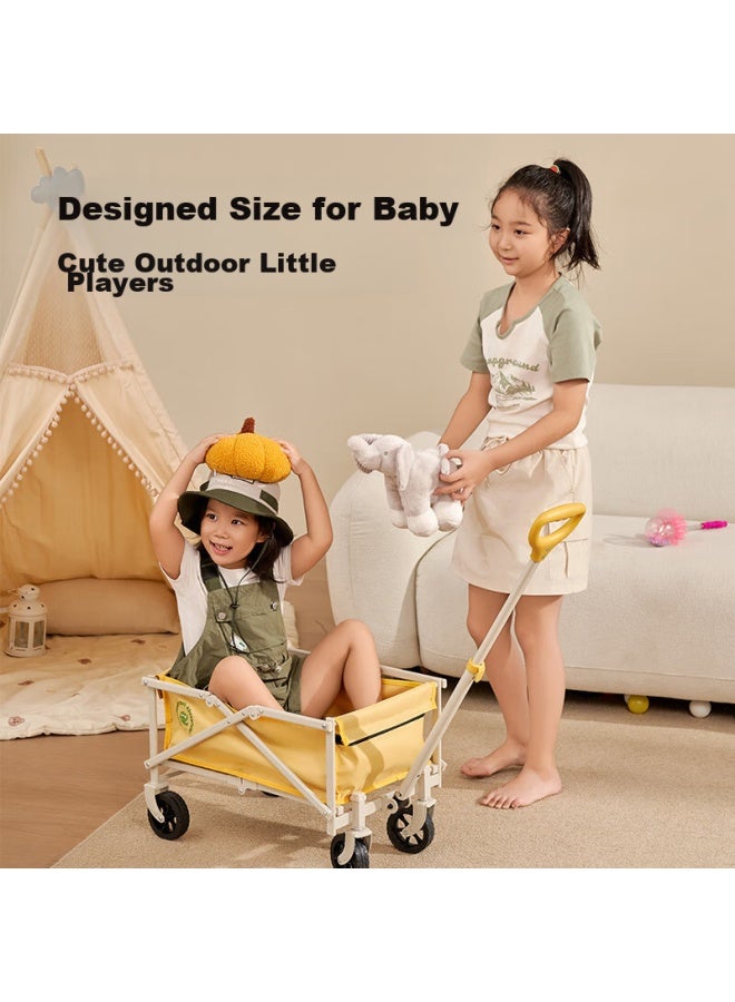 JD.com Jd Jingzao Mini Children's Camping Cart, Outdoor Camping Cart, Foldable, Washable, Small Push Cart, Pull Cart, Little Brown Bear - Image 3