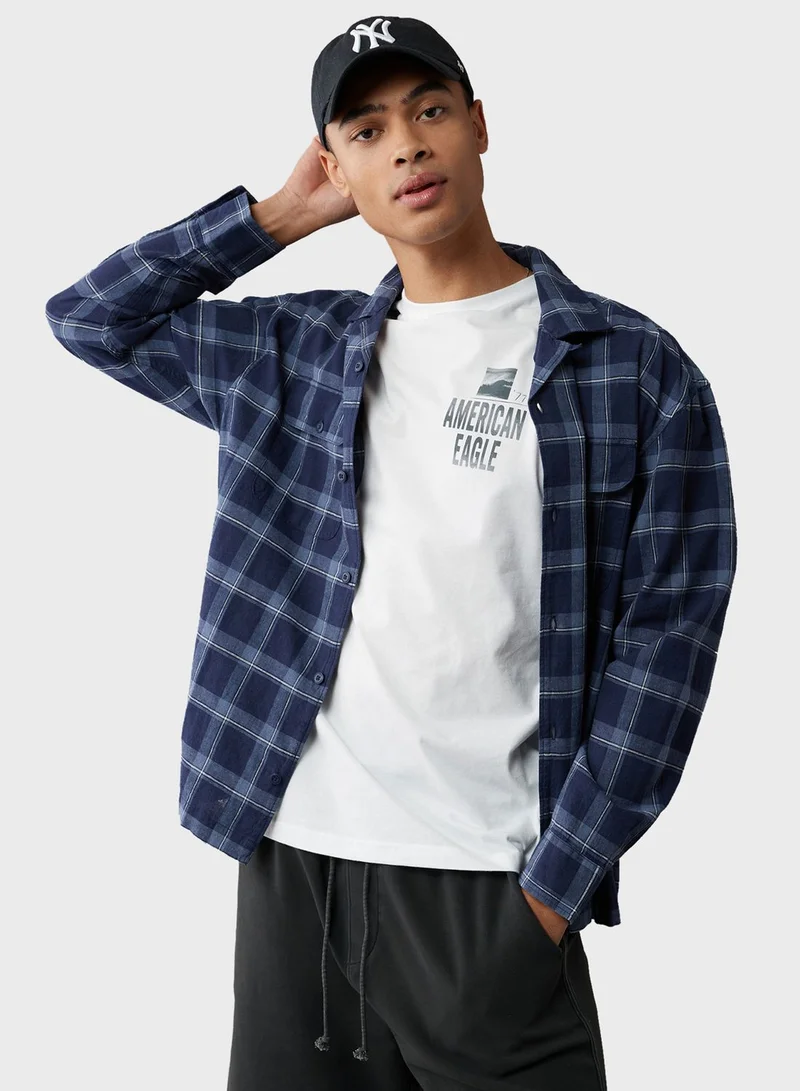 امريكان ايجل Checked Regular Fit Shirt