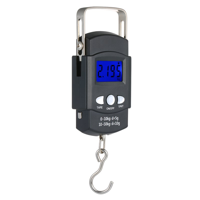Pocket Scale Backlit LCD Screen Weighing Scale Portable Electronic Balance Digital Fish Hook Hanging Scale Fishing Scale with Measuring Tape Ruler Mini Luggage Scale for Fishing Postal Kitchen - Image 3