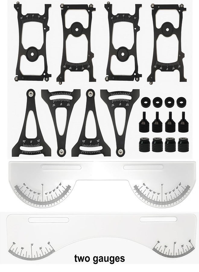 AMK Multi-Functional 1/10 RC Car Setup System with Two Gauges, Aluminum Camber Toe Slip Angle Gauge, Suspension & Steering Adjustment Tool, Alignment Tuning Tool for 1/10 RC Buggy and On Road Cars - Image 4