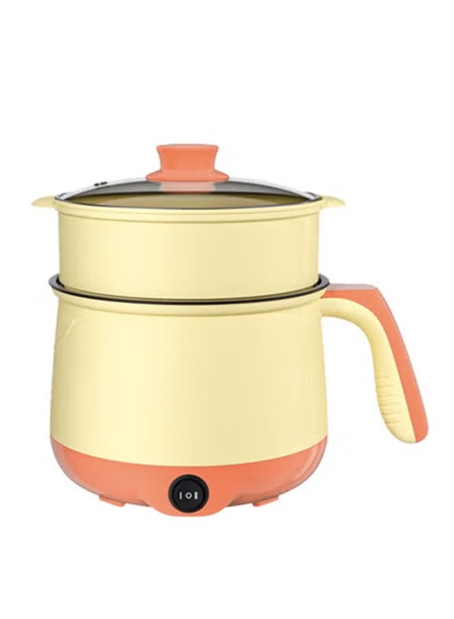 Multi-Functional Mini Electric Cooker Ceramic Inner Pot Portable Travel Cooker Electric Frying Pan Hot Pot Quick Noodle Cooker Suitable For Frying Steaks and Eggs and Boiling Soup - Image 2