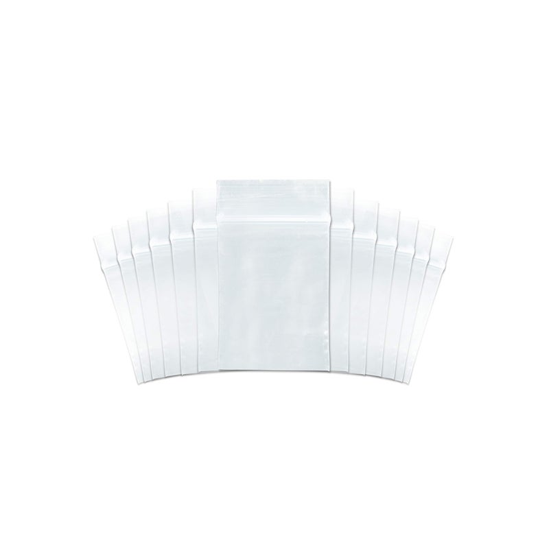 SNL Quality Zipper Lock Reclosable Clear Disposable Plastic Bags, Strong | 3" X 4" - 2 MIL - 1,000 Bags