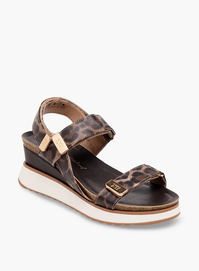 إكستي Women Animal Print Wedge Heel Sandals