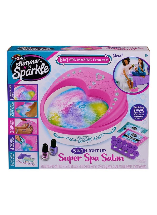 Shimmer N Sparkle Cra-Z-Art Shimmer 'N Sparkle 5-in-1 Light Up Super Spa Salon Kit - Image 1