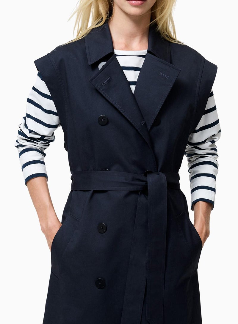 French Connection Danby Sleevelss Trench Coat - Image 5