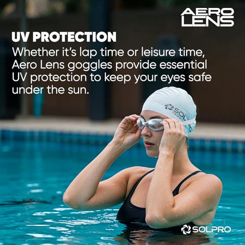 Solpro Aero Lens Unisex Adult Swimming Goggles for Women,Men,Boys,Girls,Teenagers,Athletes,Swimmers For Training,Competition in Swimming Pool,Beach,Water Sport, Park & Activties (Grey) - Image 4