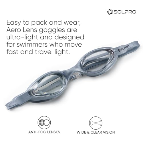 Solpro Aero Lens Unisex Adult Swimming Goggles for Women,Men,Boys,Girls,Teenagers,Athletes,Swimmers For Training,Competition in Swimming Pool,Beach,Water Sport, Park & Activties (Grey) - Image 5