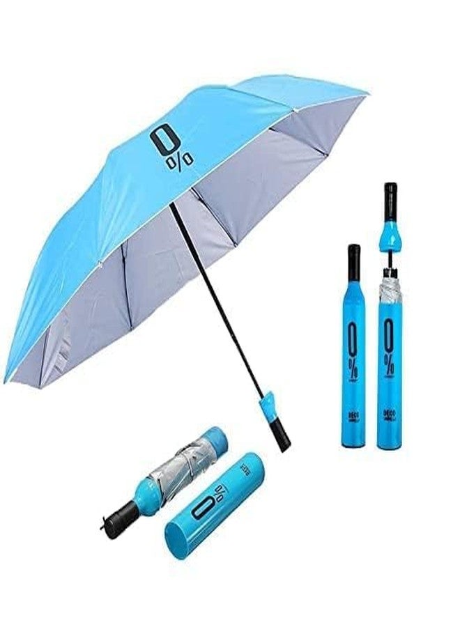 Urshigar Wine Bottle Travel Umbrella - Automatic Folding, Strong & Durable Hidden Umbrella for Rain & Sun | Compact Gift for Men & Women | Fun Design, MultiColor, Fits 2 Adults (Multicolour) - Image 2