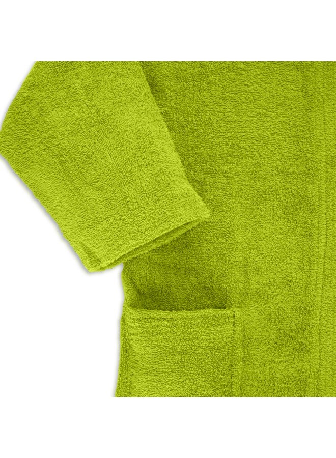 BYFT Daffodil (Green) Premium 10 Year Kids Hooded Bathrobe (120x124 Cm) Terry Cotton, Highly Absorbent and Quick dry, Hotel and Spa Quality Bathrobe for Boy and Girl-400 Gsm - Image 3