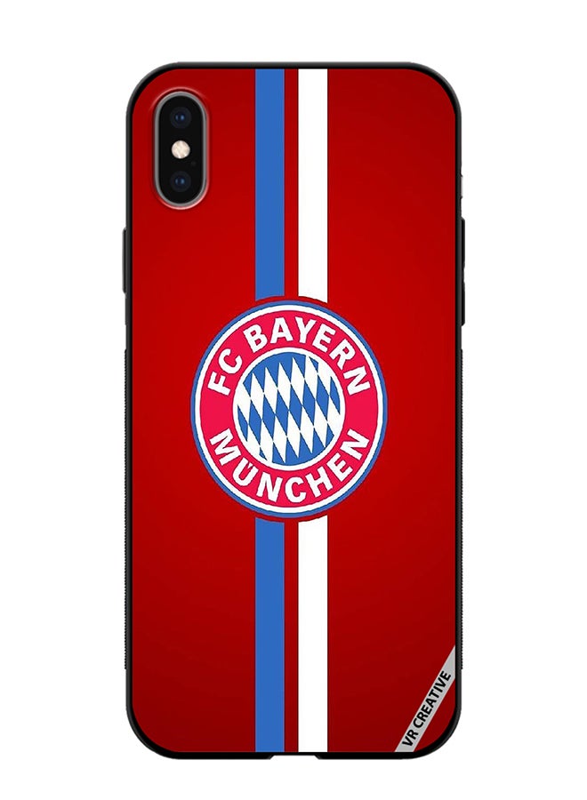VR CREATIVE Protective Case Cover For Apple iPhone XS Max Fc Bayern Munchen Logo Red Design Multicolour - Image 1
