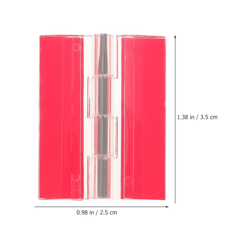 Acrylic Adhesive Hinges 25x35mm Steel Pin 5 Pack For Cabinet Door Small Wood Box - Image 3