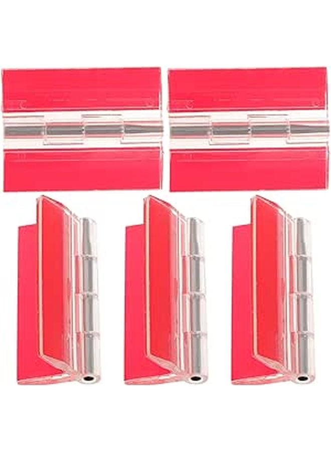 Acrylic Adhesive Hinges 25x35mm Steel Pin 5 Pack For Cabinet Door Small Wood Box - Image 1