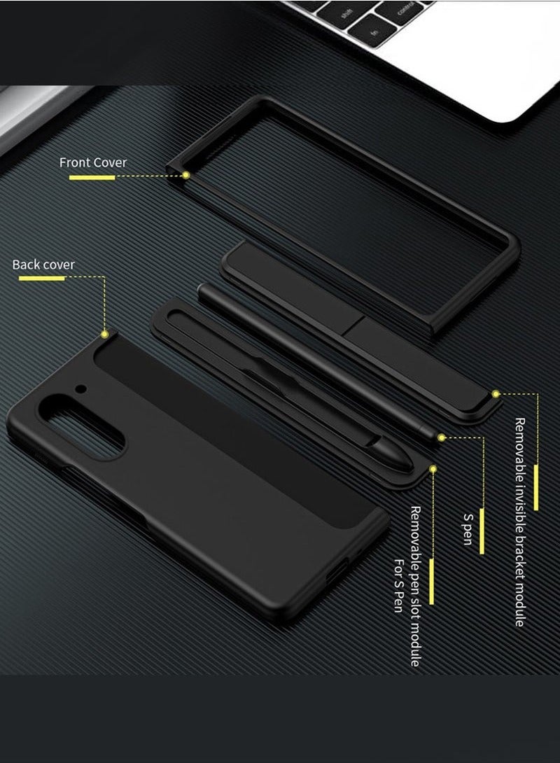 CATANES ( Case for Galaxy Z Fold 6 ) Premium Samsung Galaxy Z Fold 6 Case with Built-in S Pen Holder Sleek Protection for Your Foldable Black Color - Image 3