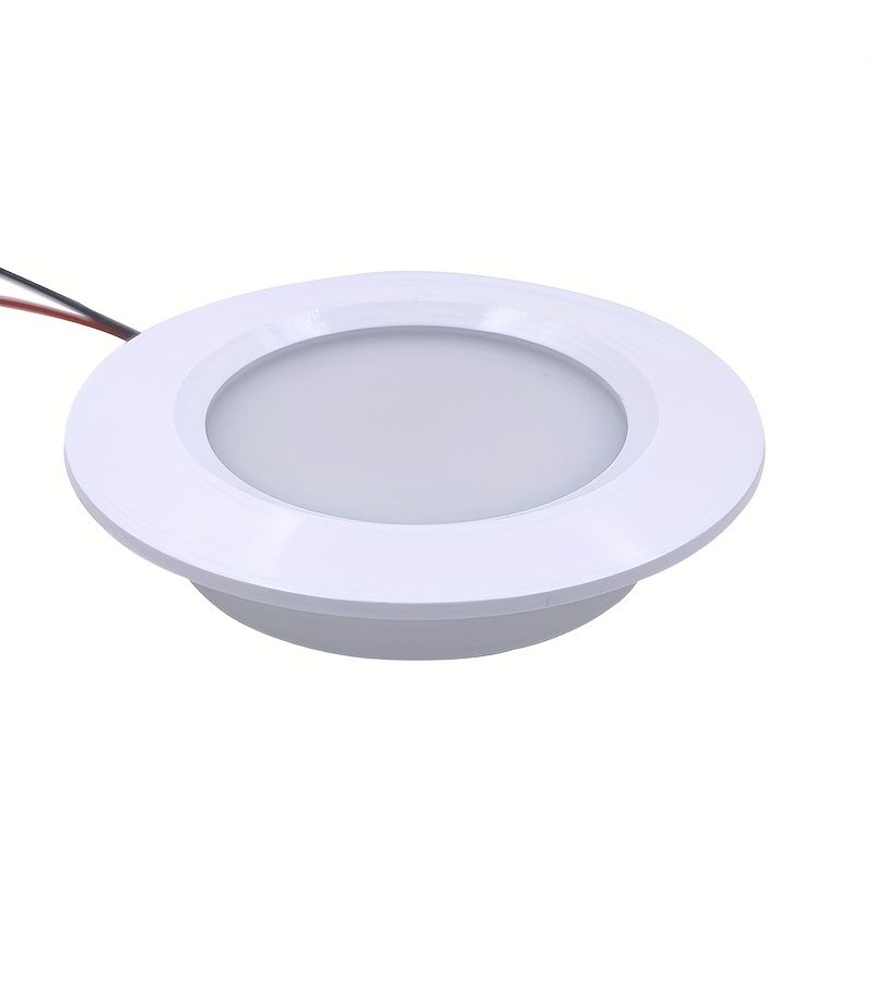 White Shell Embedded LED Ultra Thin Ceiling Lamp 3W 5W 12V Mini LED Spotlight 3000K Warm White - Image 1
