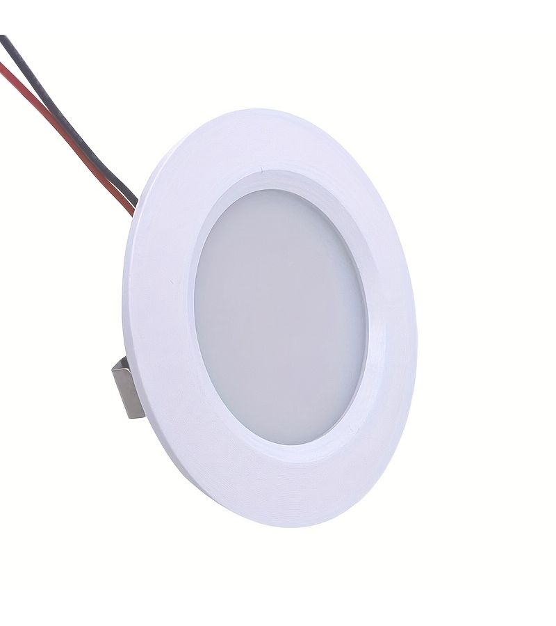 White Shell Embedded LED Ultra Thin Ceiling Lamp 3W 5W 12V Mini LED Spotlight 3000K Warm White - Image 5