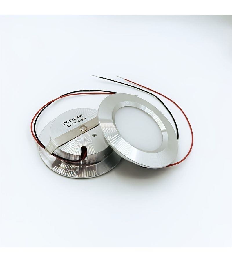 White Shell Embedded LED Ultra Thin Ceiling Lamp 3W 5W 12V Mini LED Spotlight 3000K Warm White - Image 3