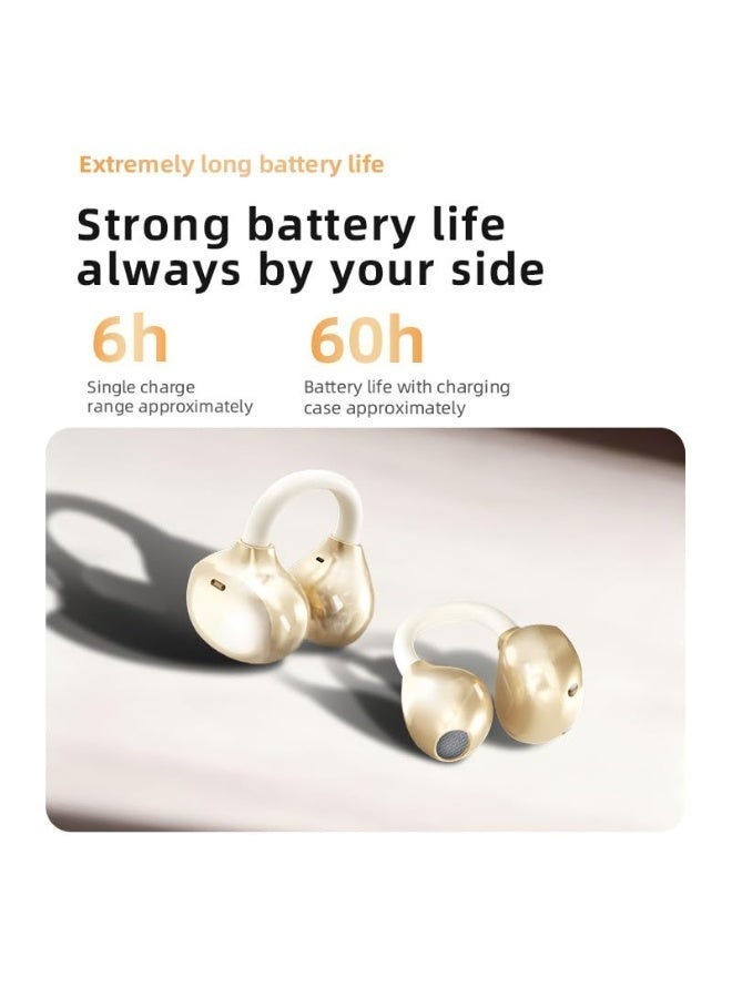 Jliyru 2026New Open Ear Clip Earbuds Wireless, 6Hrs Single Use &  with Case, Bluetooth 5.4, IPX4 Sweatproof, Lightweight Comfort Fit for Gym, All Day Wear - Image 5