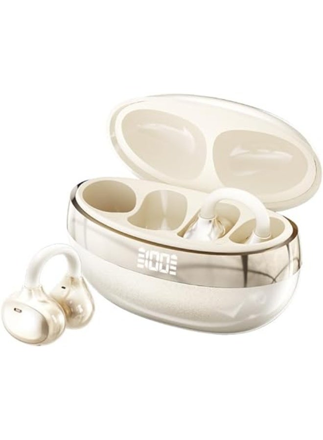 Jliyru 2026New Open Ear Clip Earbuds Wireless, 6Hrs Single Use &  with Case, Bluetooth 5.4, IPX4 Sweatproof, Lightweight Comfort Fit for Gym, All Day Wear - Image 2