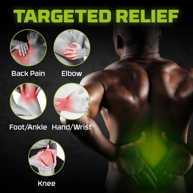 Dragon كريم تخدير التنين ليدوكائين 4 أقصى قوة كريم تخدير موضعي مسكن للألم مع ليدوكائين لتخفيف آلام العضلات كريم للركب والقدمين 27 أونصة 3 عبوات - Image 5