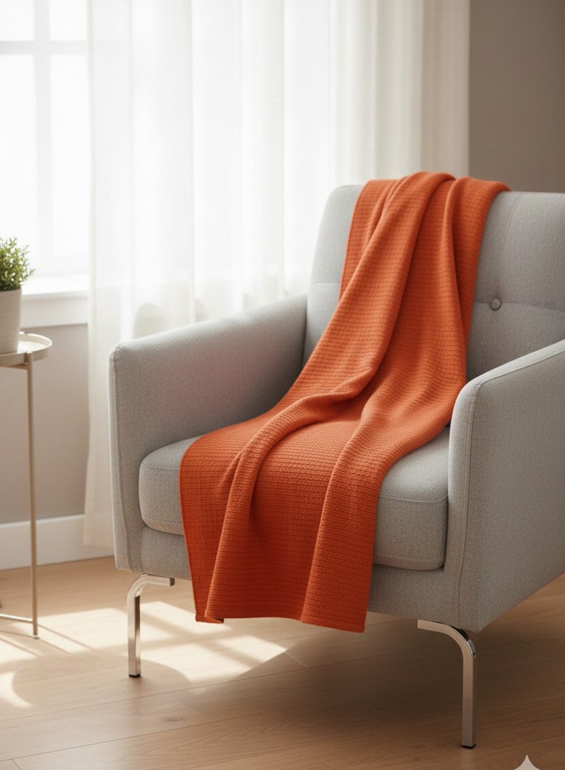 Nile Weave Elegant Egyptian Cotton Orchid Throw Blanket – ultra-soft, lightweight, and beautifully crafted. Enjoy luxurious comfort, breathable warmth, and timeless sophistication in any room. - Image 1