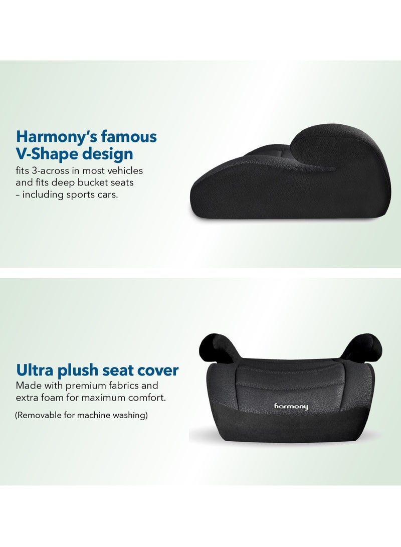 Harmony Youth Booster Car Seat – Granite | Belt-Positioning Booster | 40–100 lbs | V-Shape Design | 3-Across Seating | Shoulder Belt Guide - Image 3