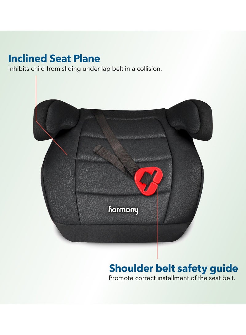Harmony Youth Booster Car Seat – Granite | Belt-Positioning Booster | 40–100 lbs | V-Shape Design | 3-Across Seating | Shoulder Belt Guide - Image 5