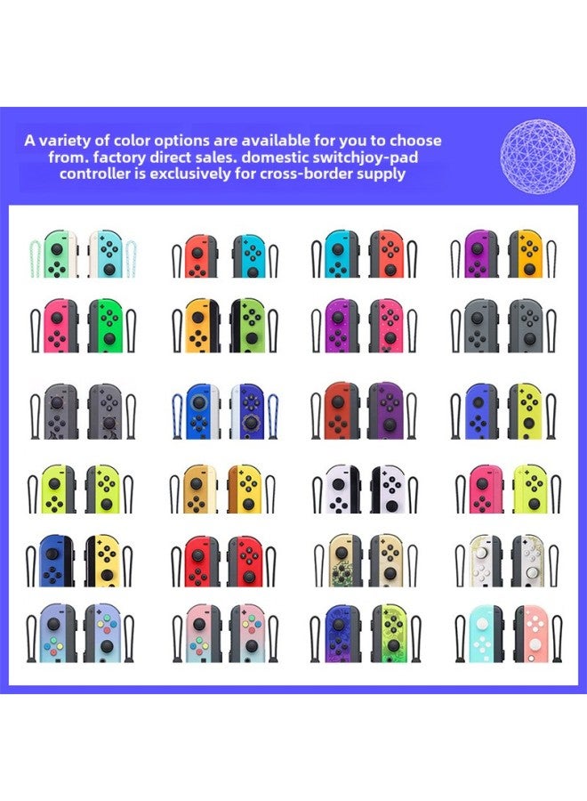 NS Switch Handle JOYCON Wireless Handle Left And Right Handle NS Bluetooth Vibration Somatosensory Game-Product Color:Classic Pink And Blue Model (with A Pair Of Hand Straps) - Image 2