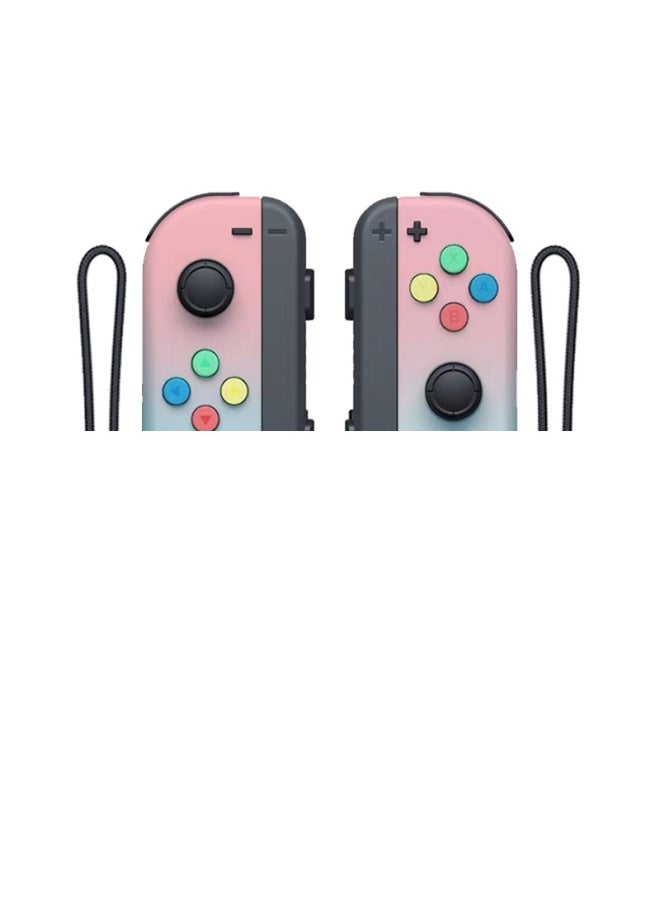 NS Switch Handle JOYCON Wireless Handle Left And Right Handle NS Bluetooth Vibration Somatosensory Game-Product Color:Classic Pink And Blue Model (with A Pair Of Hand Straps) - Image 1