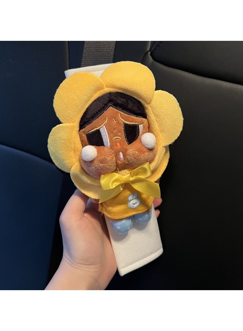 general Cute crying doll flying sky little police plush car seat belt shoulder pad cute seat belt shoulder pad