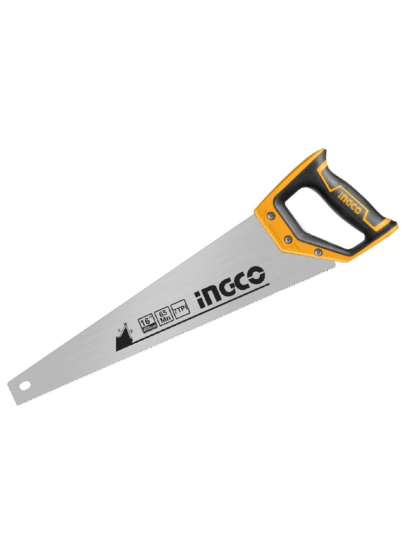 INGCO Hand Saw, 16" 400mm, Heavy Duty, Grinding Teeth Blade Design - Image 4