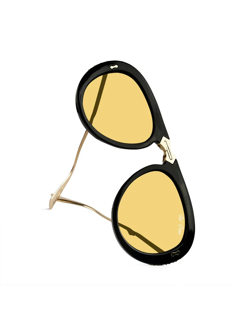 Woggles  Red Pappy Crystara Yellow Aviator Sunglasses  | Best Price UAE