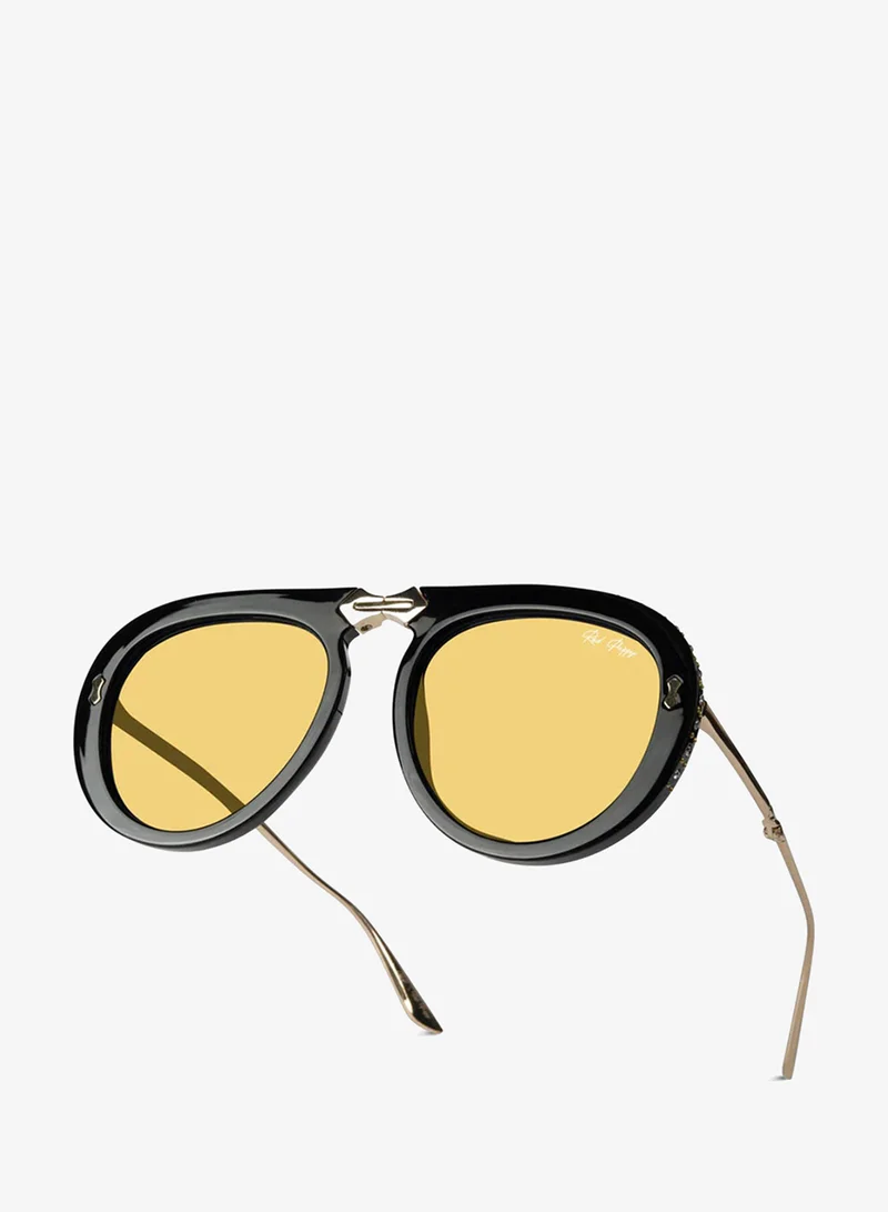 Woggles  Red Pappy Crystara Yellow Aviator Sunglasses for Women | Best Price UAE