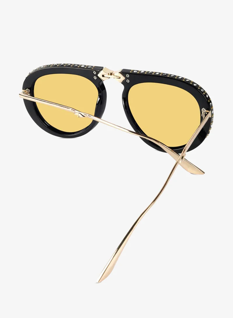 Woggles Red Pappy Crystara Yellow Aviator Sunglasses
