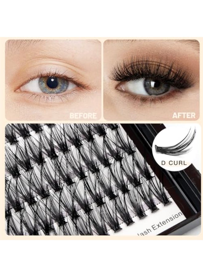 VAYATOR False Eyelashes Kit 7D10D20D30D40D50D 200pcs D Curl 1018mm Mixed Mink Eyelashes Extension Natural Faux Eyelashes Individual Lashes Makeup Tools 30D10mm12mm Mixed - Image 3
