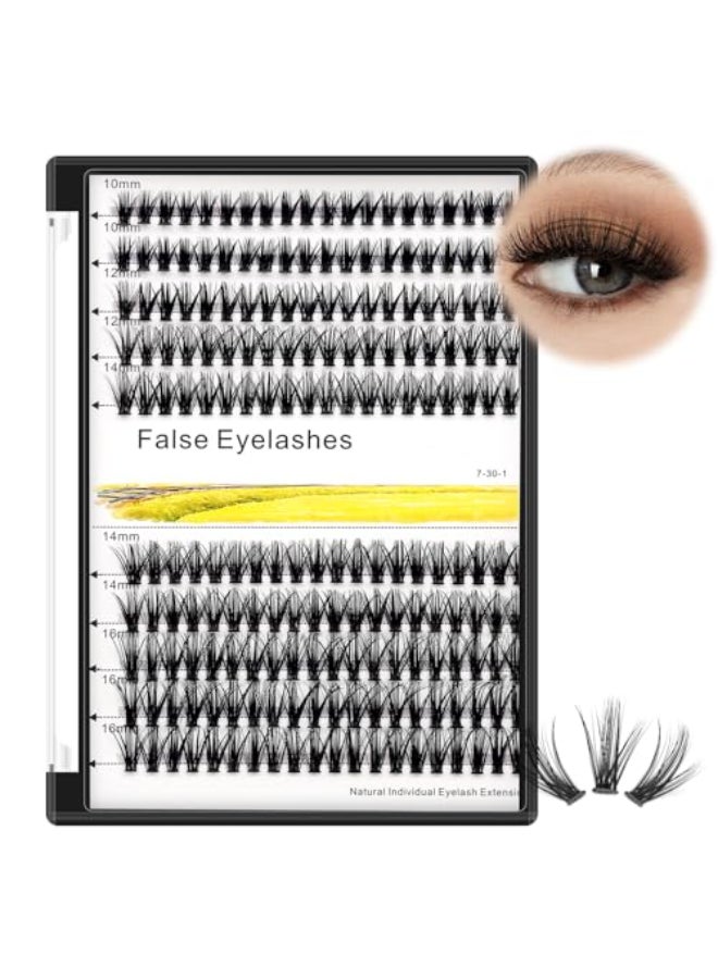 VAYATOR False Eyelashes Kit 7D10D20D30D40D50D 200pcs D Curl 1018mm Mixed Mink Eyelashes Extension Natural Faux Eyelashes Individual Lashes Makeup Tools 30D10mm12mm Mixed - Image 1