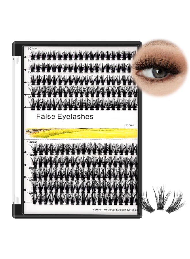 VAYATOR False Eyelashes Kit 7D10D20D30D40D50D 200pcs D Curl 1018mm Mixed Mink Eyelashes Extension Natural Faux Eyelashes Individual Lashes Makeup Tools 30D10mm12mm Mixed - Image 2