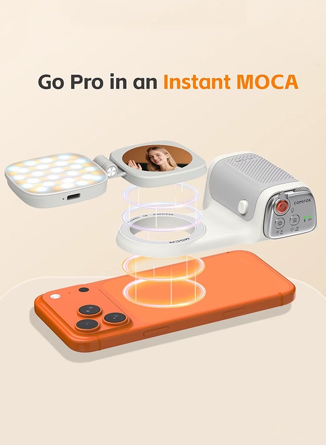 COMITOK Magnetic Phone Camera Hand Grip Smart Holder with Mirror Light for Iphone & Android Shooting Aid Accessory - Image 4
