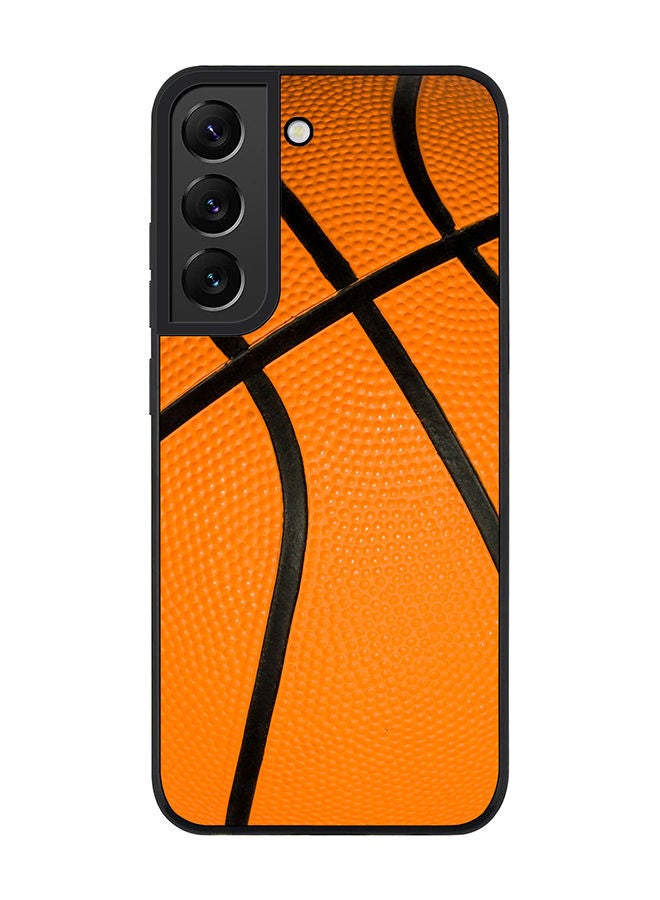 Stylizedd Rugged Black edge case for Samsung Galaxy S21 FE 5G Slim fit Soft Case Flexible Rubber Edges Anti Drop TPU Gel Thin Cover - Basketball - Image 1