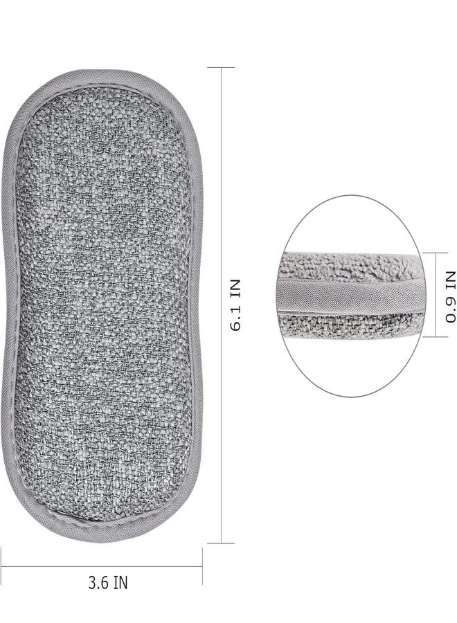 LISHER Innovative Multi-Purpose Scrub Sponge Pad,Non-Scratch Microfiber Reusable Sponges,Heavy Duty Scrubber for Kitchen Cleaning Dishes Non-Scratch Microfiber Sponge,Effortless Cleaning (Pack of 1) - Image 3