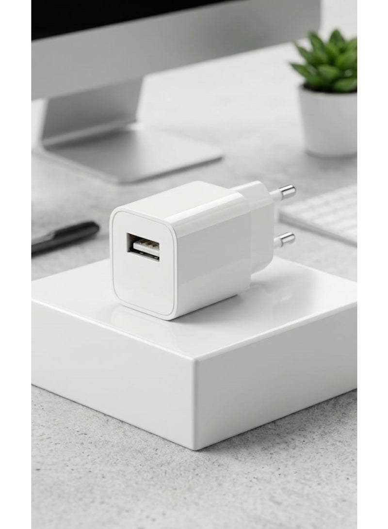 3-Piece USB Charger Adapter Set with Smart Identification Technology and Multiple Protection Against Overvoltage, Compatible with Smartphones and Various Cables – Solid White - Image 3