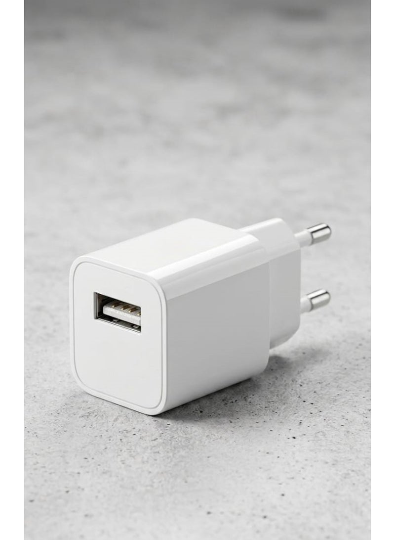 3-Piece USB Charger Adapter Set with Smart Identification Technology and Multiple Protection Against Overvoltage, Compatible with Smartphones and Various Cables – Solid White - Image 1