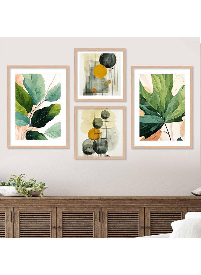 walllane - Beige Colour Art Painting For Living Room Bedroom Office | Nature Painting With Frame | Painting For Wall Decoration (10 Inch x 13 Inch) Set 4 Cate- 019 - Image 1