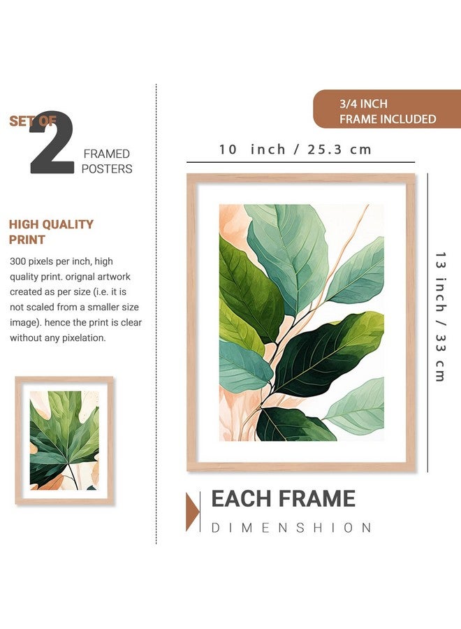 walllane - Beige Colour Art Painting For Living Room Bedroom Office | Nature Painting With Frame | Painting For Wall Decoration (10 Inch x 13 Inch) Set 4 Cate- 019 - Image 2